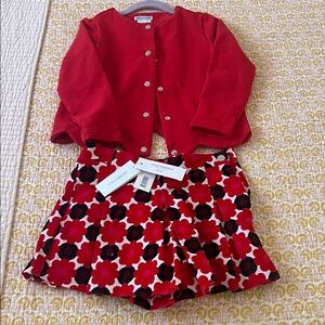 Jacadi Red and Black Kids Matching Set